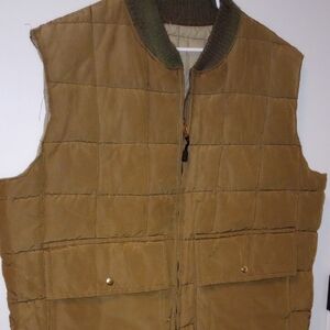 Men's Tan Quilted Vest
